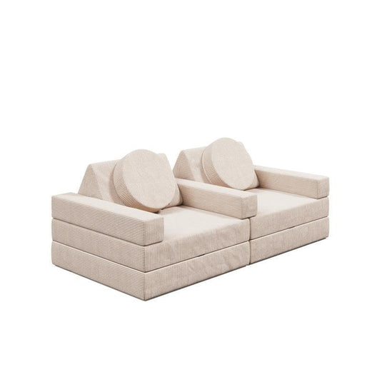 Loungey Mini 11 Piece Corduroy Cream