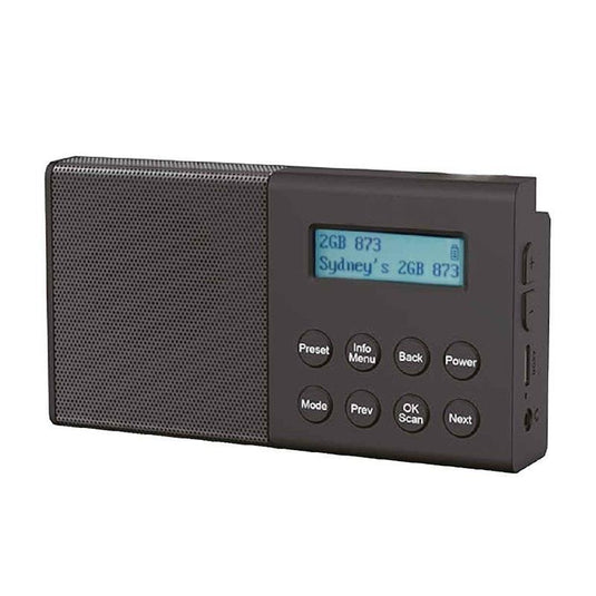 Laser DAB+ and FM Portable Radio with Bluetooth Speaker Black