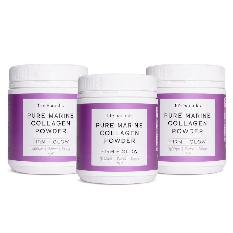Load image into Gallery viewer, Life Botanics Pure Marine Collagen Powder Blueberry 160g x3 Pack
