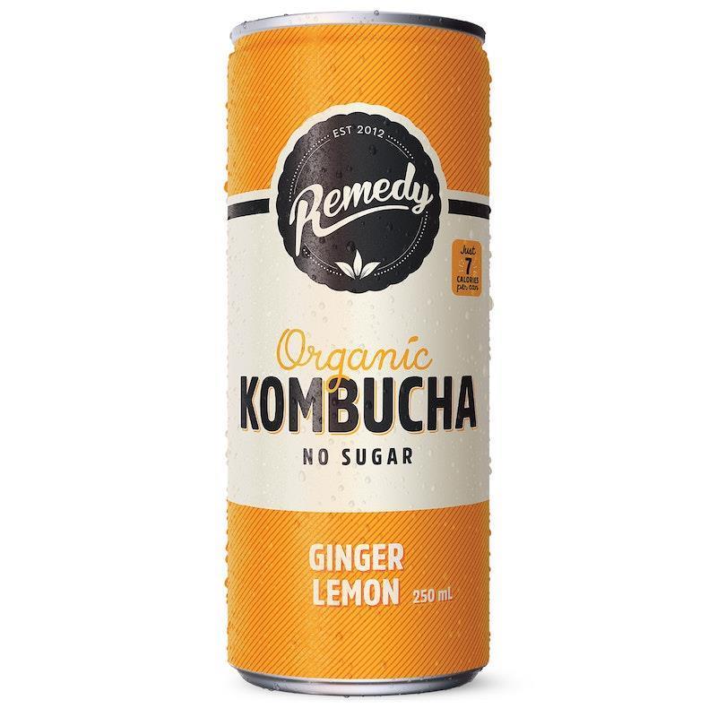 Load image into Gallery viewer, Remedy Kombucha Ginger Lemon 24 x 250ml Pack
