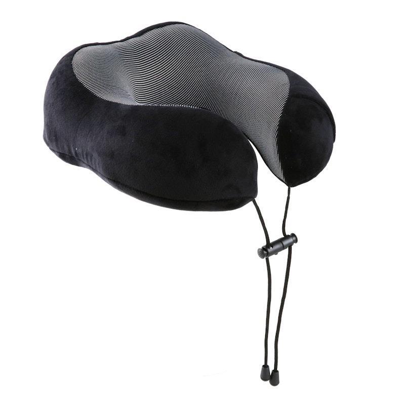 Load image into Gallery viewer, Laser Memory Foam Neck Pillow - Easy Snap Black
