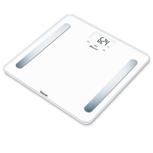 Beurer BF600W Bluetooth Glass Body Fat Scale Pure White 1unit