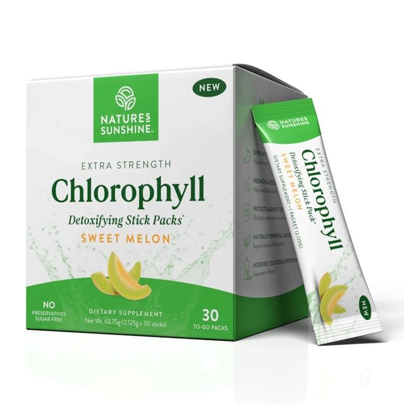 Load image into Gallery viewer, Nature's Sunshine Extra Strength Chlorophyll (30 Stick Packs) Sweet Melon
