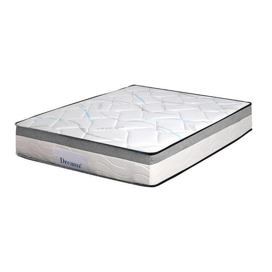 DreamZ Spring Mattress Bed Pocket Tight Top Foam Medium Firm 25CM Single