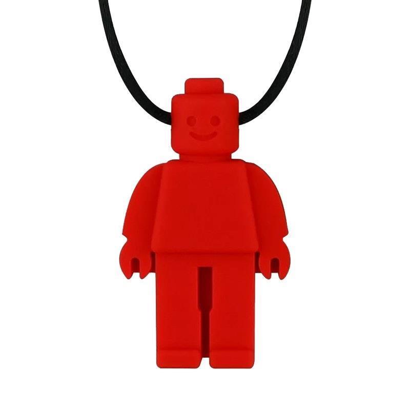 Load image into Gallery viewer, Sensory Safari Sensory Necklace Block Man Red
