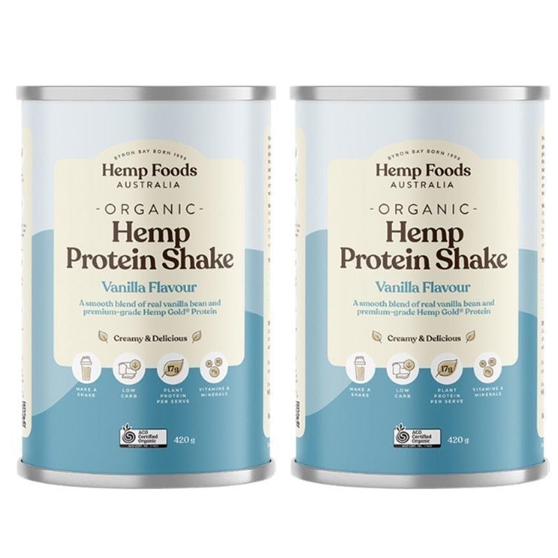 Load image into Gallery viewer, Hemp Foods Australia Organic Hemp Protein Vanilla 420g Twin Pack
