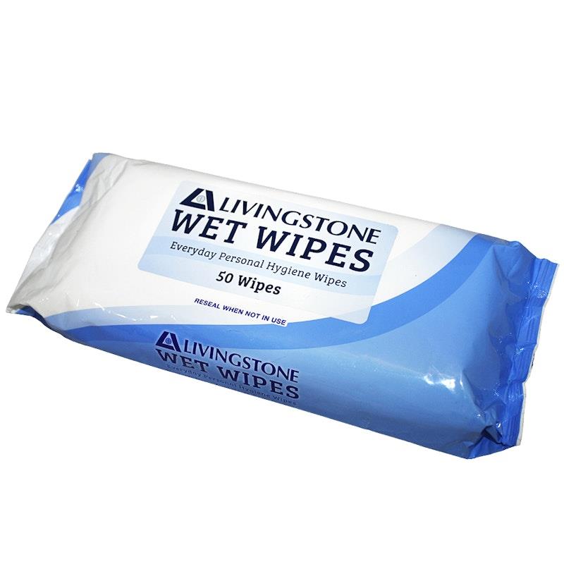 Load image into Gallery viewer, Livingstone Adult Wet Cleansing Alcohol Free 50 Wipes Per Pack 12Pack
