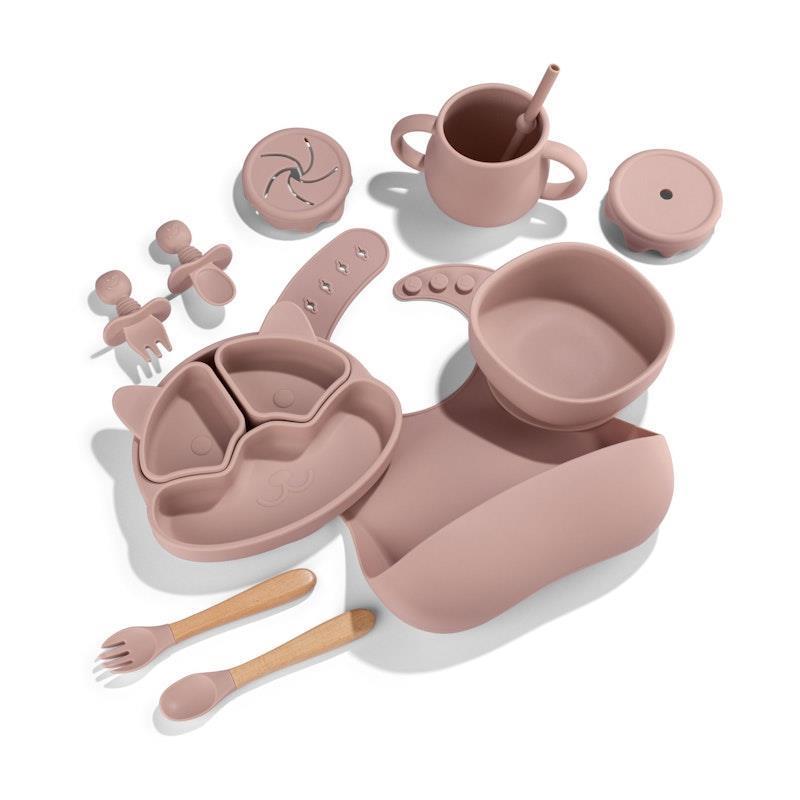 Load image into Gallery viewer, Zoe Sage Silicone Baby Feeding Set 11pc Bundle Blossom
