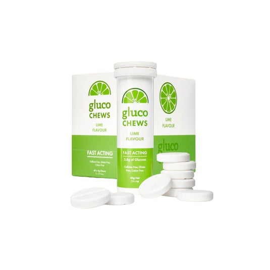 Glucology Fast Acting Glucochews 24 Tubes, 10 Chews per tube, Lime (24 x 10)