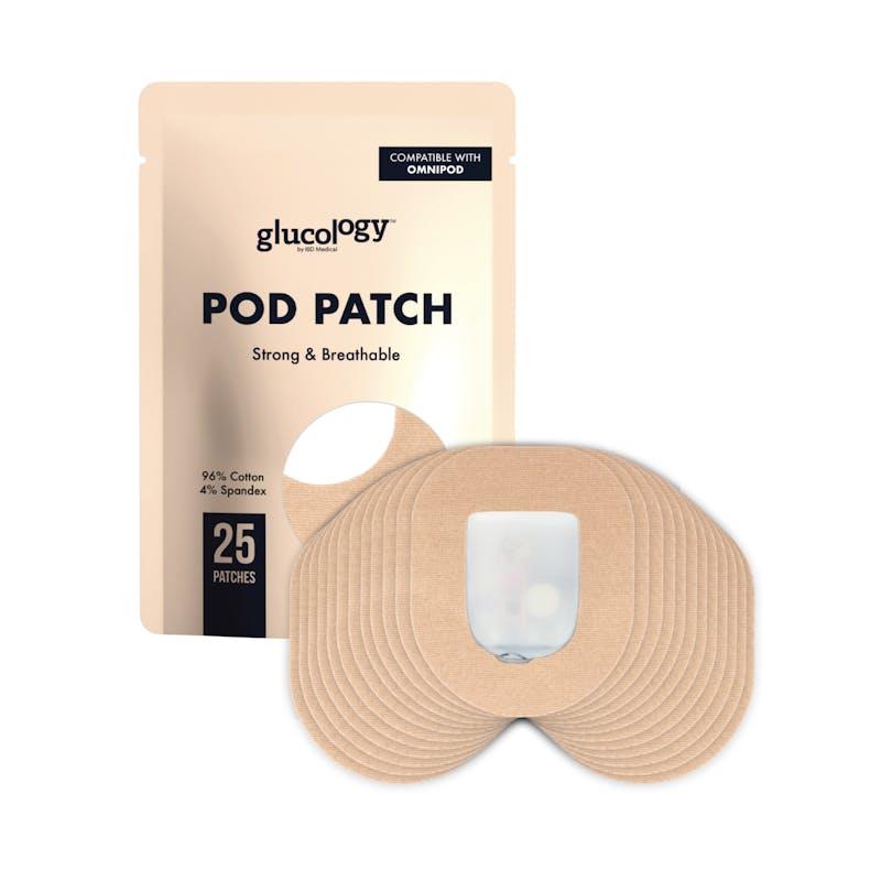 Load image into Gallery viewer, Glucology 25 Pack CGM Patches for Omnipod Beige
