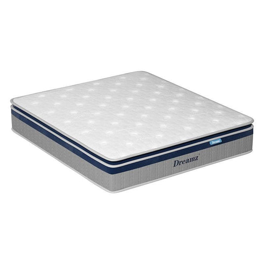 DreamZ Spring Mattress Pillow Top 7 Zone Pocket Spring  Memory Foam 32CM Double