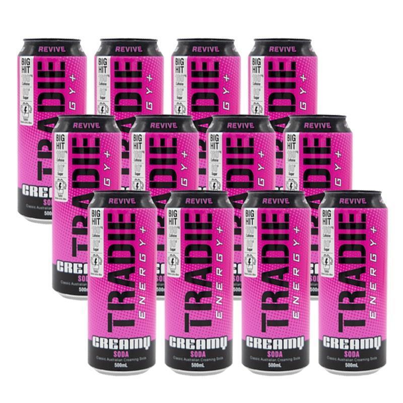 Load image into Gallery viewer, Tradie Energy Creamy Soda 500mL 12Pack
