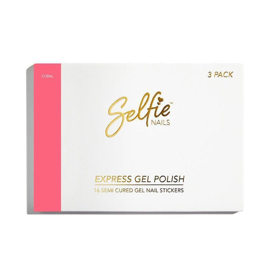 Selfie Nails Express Gel Polish Coral 3 Pack