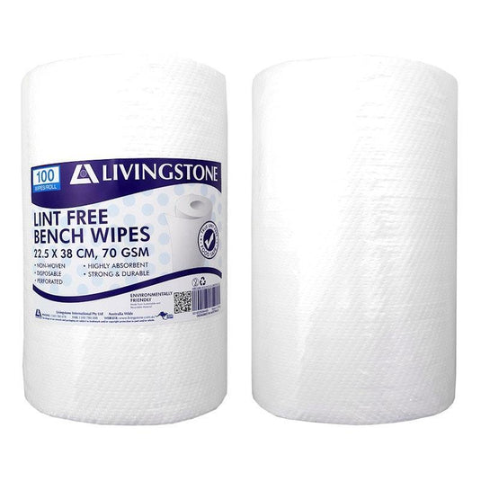 Livingstone Heavy Duty Bench Wipe and Hand Towel 22.5 x 38cm 100 Sheets/Roll