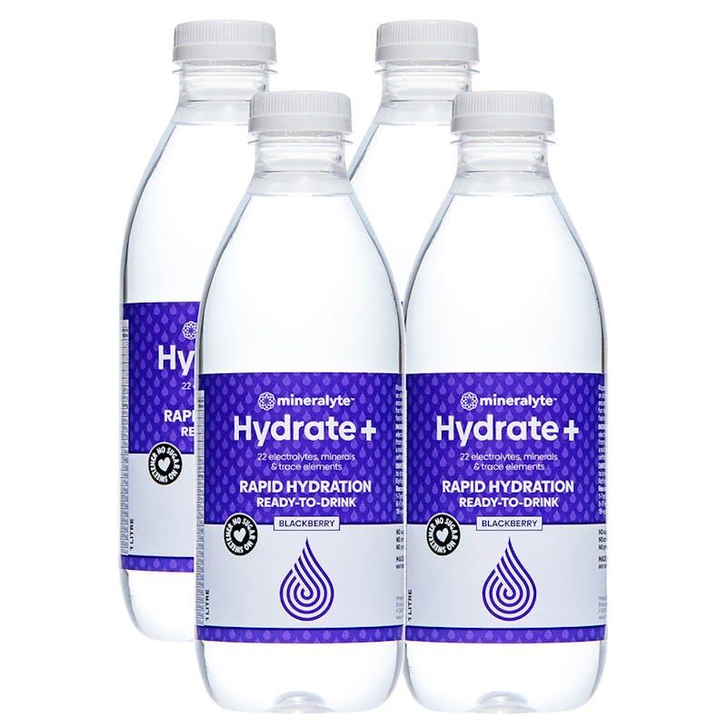 Load image into Gallery viewer, Mineralyte Hydrate+ Ready to Drink Blackberry Flavoured 1Litre 4Pack
