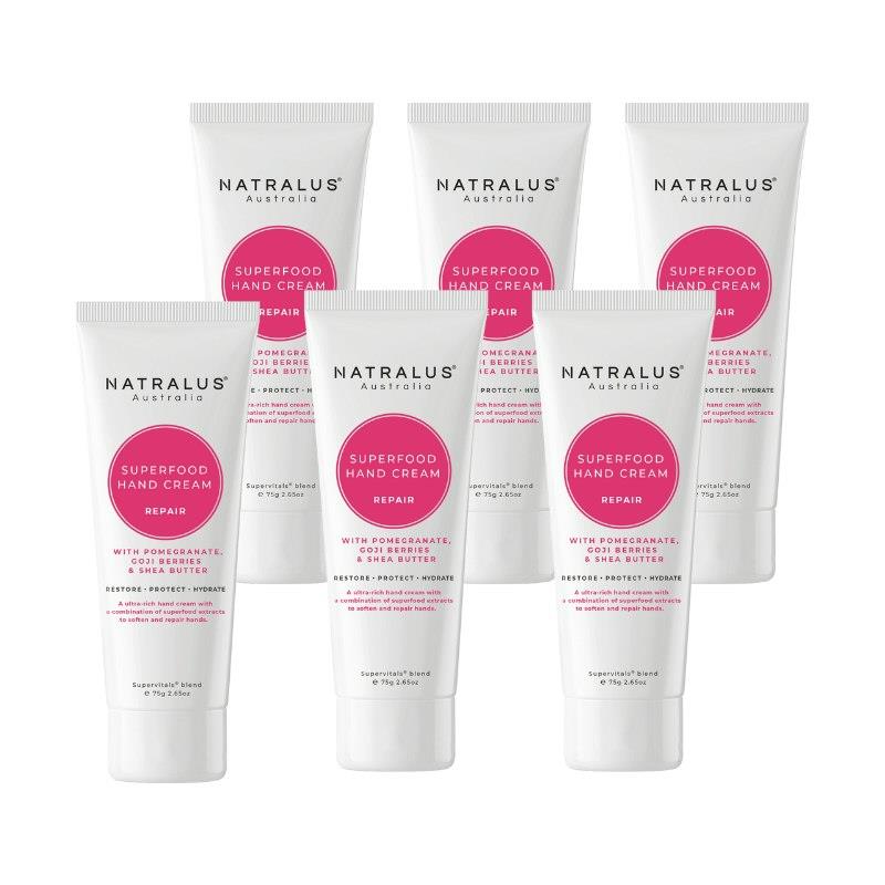Load image into Gallery viewer, Natralus Superfood Hand Cream Repair 75g x 6 Bundle
