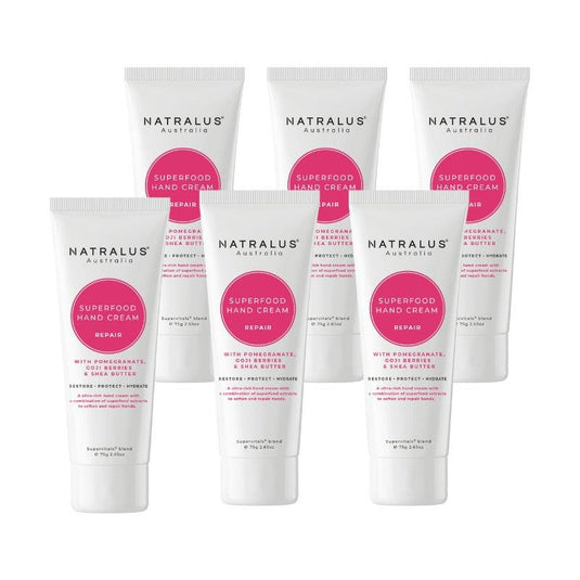Natralus Superfood Hand Cream Repair 75g x 6 Bundle