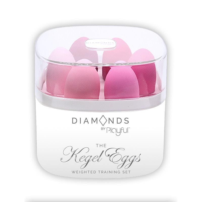Load image into Gallery viewer, Playful Diamonds Kegel Balls - Weighted Training Set Pink
