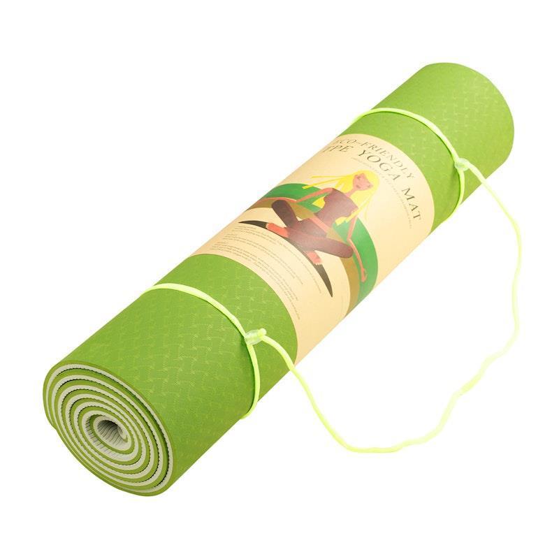 Load image into Gallery viewer, Powertrain TPE Pilates Exercise Yoga Mat 8mm Green
