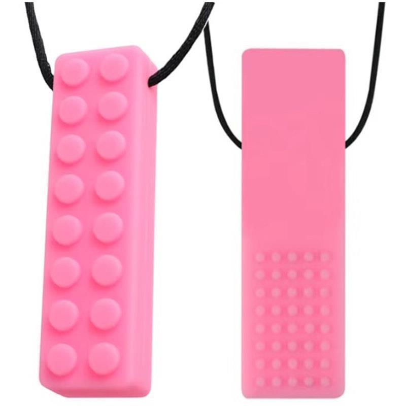 Load image into Gallery viewer, Sensory Safari Sensory Necklace Block Pink
