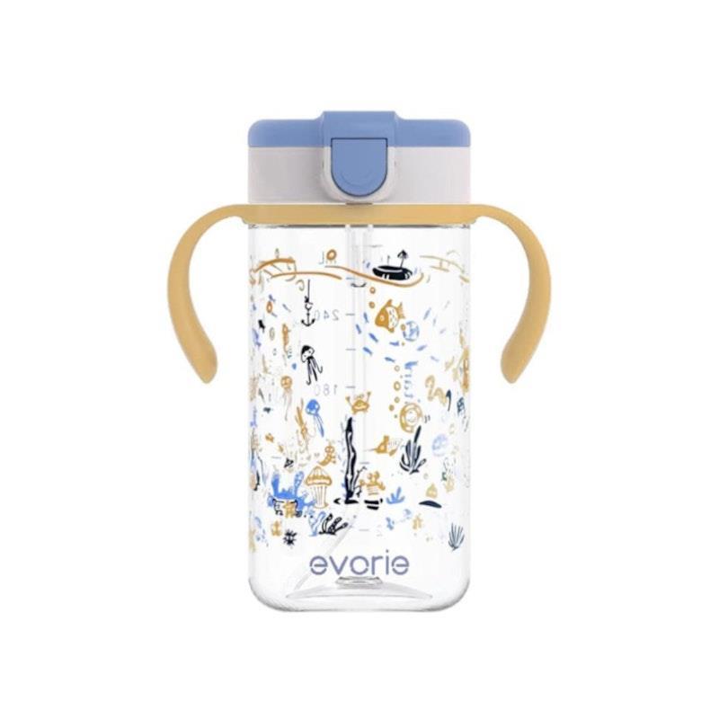Load image into Gallery viewer, Evorie Tritan Kids Straw Water Bottle Mug 300mL, Under the Sea 1Unit
