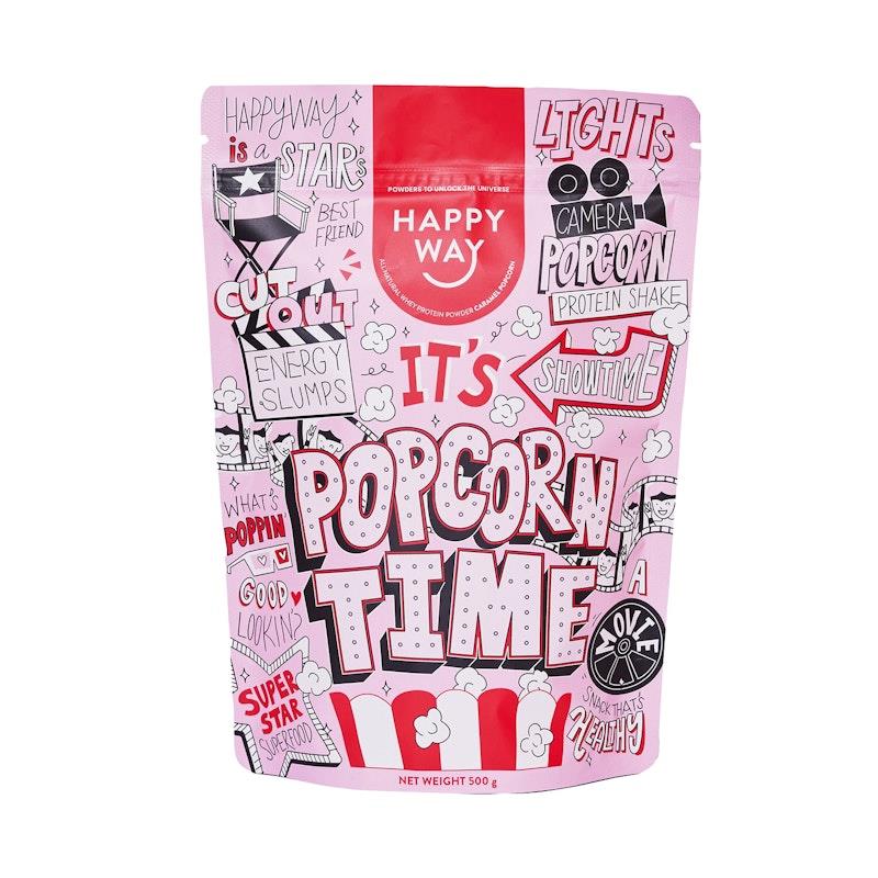 Load image into Gallery viewer, Happy Way Caramel Popcorn Whey Protein Powder 500g
