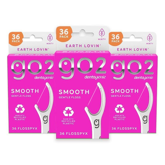 Dentagenie NEW Smooth Flosspyx 36pk x 3 Multipack