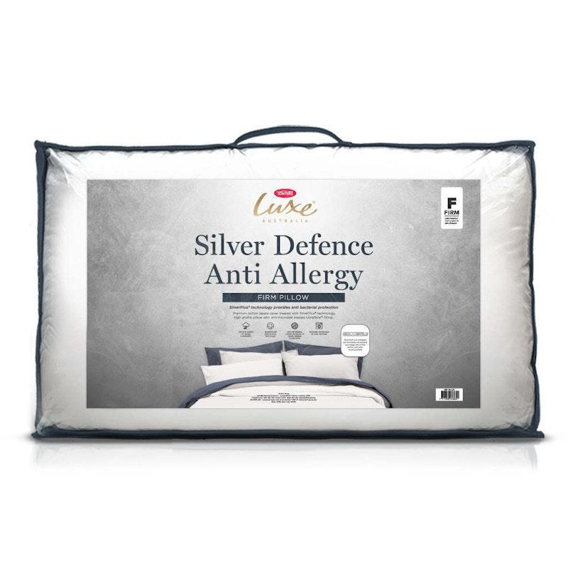 Load image into Gallery viewer, Tontine Luxe Silver Defence Firm Sleeping Pillow - White 1pc
