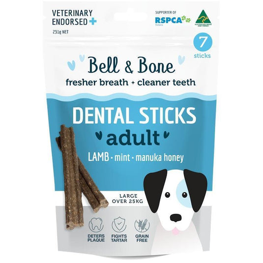 Bell & Bone Lamb, Mint and Manuka Honey Dental Sticks Large