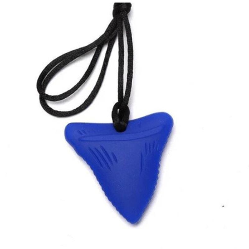 Load image into Gallery viewer, Sensory Safari Sensory Necklace Shark Tooth Blue
