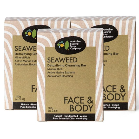 Australian Natural Soap Company Seaweed Detoxifying Skin Cleanser 3Pack
