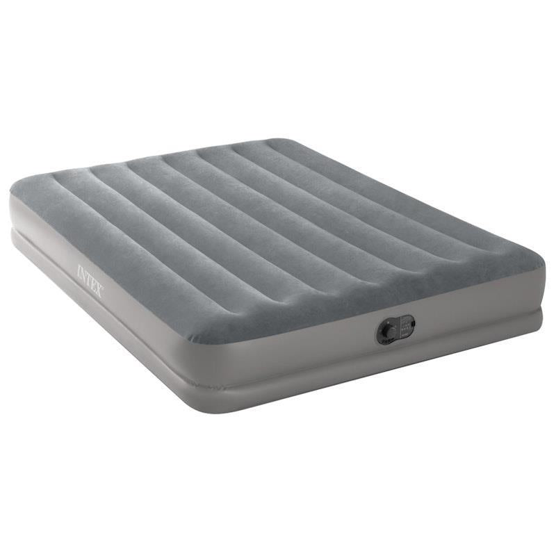 Load image into Gallery viewer, Intex Dura-Beam Prestige Inflatable Airbed with Fastfill USB Pump Gray Queen
