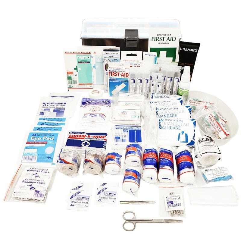 Load image into Gallery viewer, Livingstone Sports First Aid Kit Large Complete Set In Plastic Case Bundle
