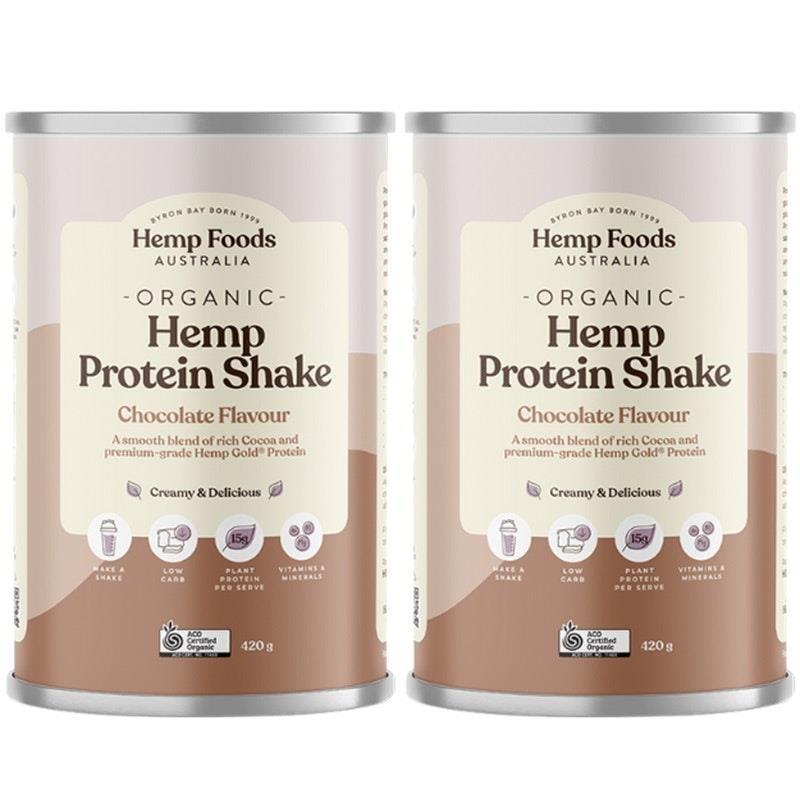 Load image into Gallery viewer, Hemp Foods Australia Organic Hemp Protein Chocolate 420g Twin Pack
