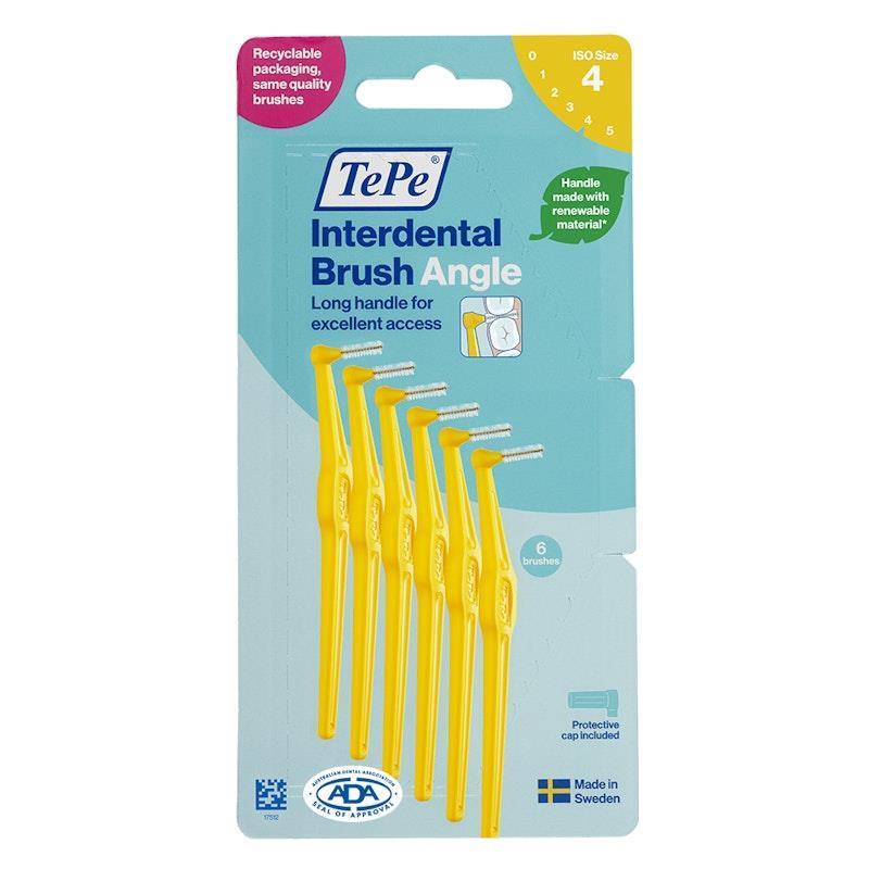 Load image into Gallery viewer, TePe® Interdental Brushes - Angle™ Yellow-Size 4
