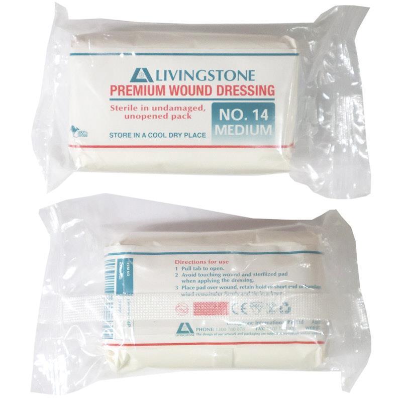 Load image into Gallery viewer, Livingstone Premium Wound Dressing Bandage 14 Sterile 12 x 4cm Pad 12 Pieces/Pack
