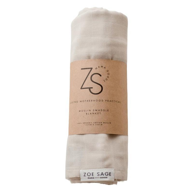 Load image into Gallery viewer, Zoe Sage Organic Muslin Swaddle Wrap Oat 1pc
