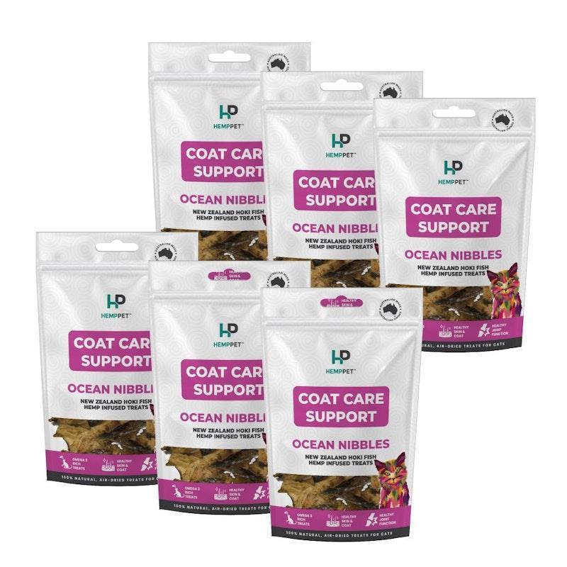 Load image into Gallery viewer, Hemp Pet Coat Care Support Treats for Cats 6Pack
