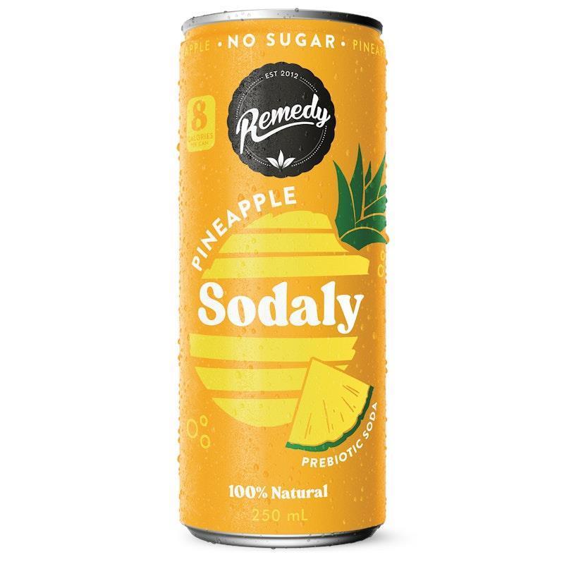 Load image into Gallery viewer, Remedy Sodaly Pineapple 250ml Can x 24
