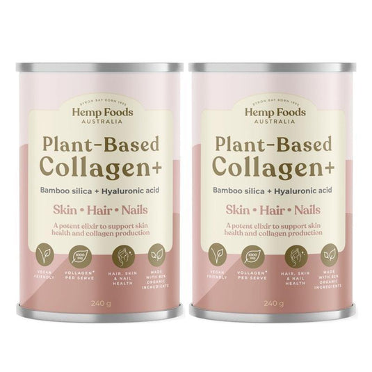 Hemp Foods Australia Plant-Based Collagen+ 240g Twin Pack