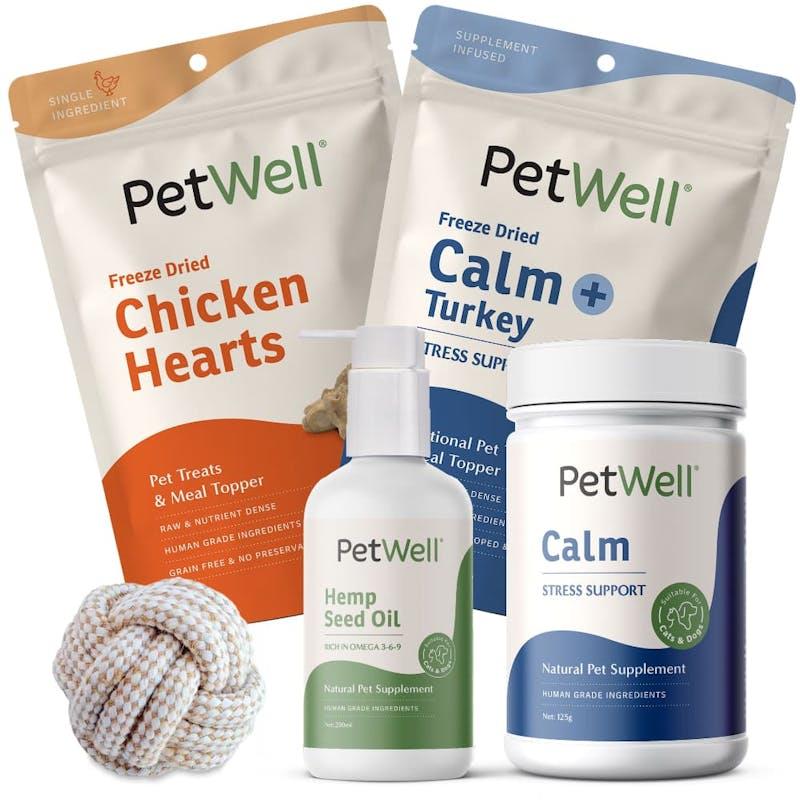 Load image into Gallery viewer, PetWell CALM- Natural Calming Pack for Dogs &amp; Cats Gift Set
