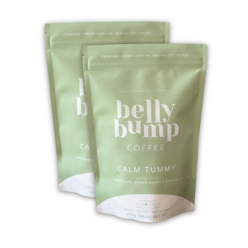 Load image into Gallery viewer, BellyBump Coffee Calm Tummy Whole Bean 2 x 250g
