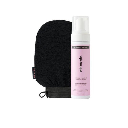 Ohh My Glo Self-Tan Remover & Primer + Exfoliating Glove Pack