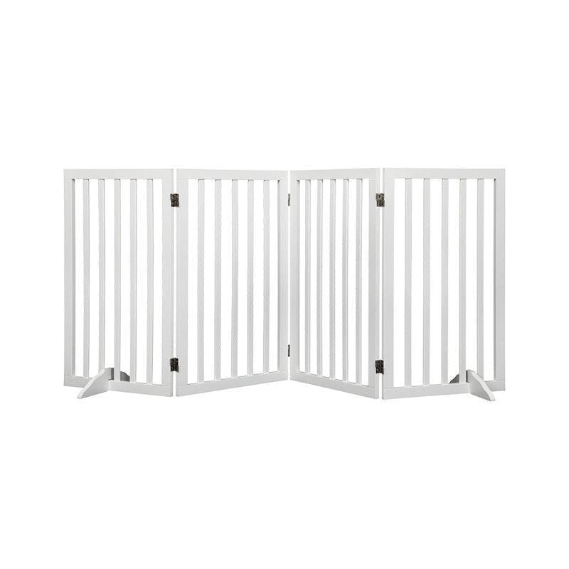 Load image into Gallery viewer, PaWz Wooden Pet Gate Dog Fence Safety Stair Barrier Security Door 4 Panel Large
