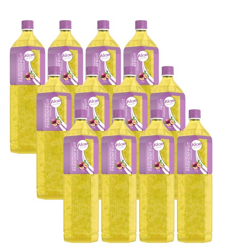 Load image into Gallery viewer, Aloe Mate Aloe Vera 1.5L Passion Fruit 12Pack
