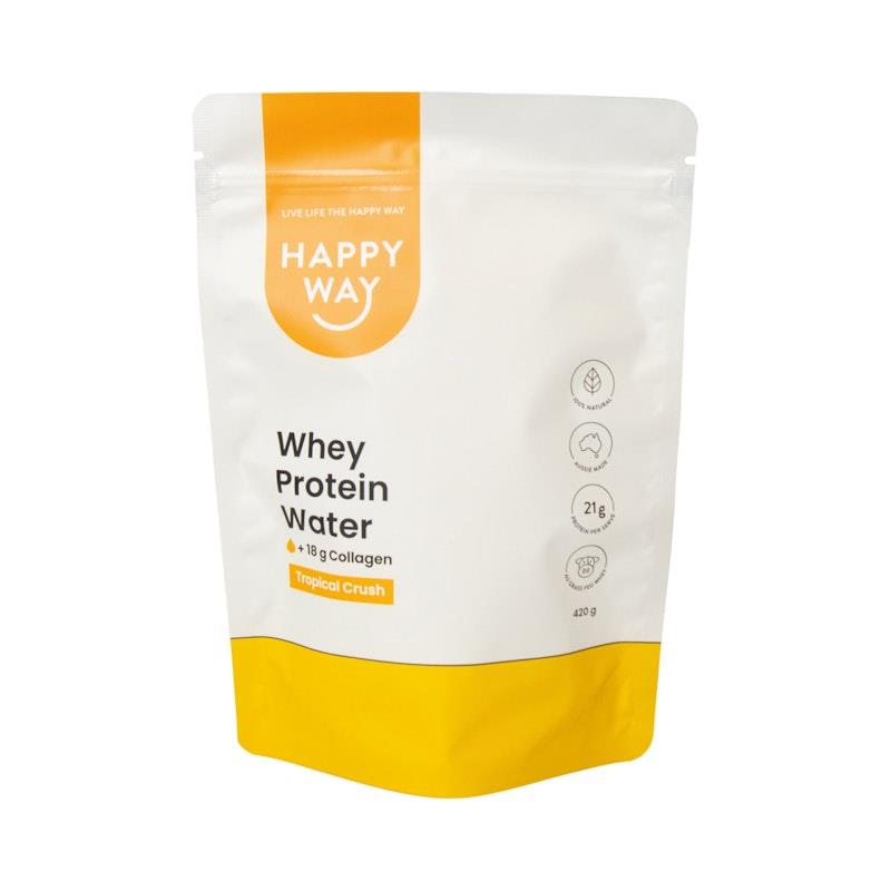 Load image into Gallery viewer, Happy Way Tropical Crush Whey Protein Water Powder 420g
