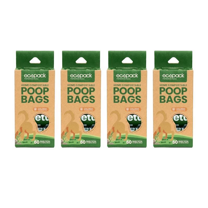 Load image into Gallery viewer, Ecopack Compostable Dog Poop Bags Bundle 4 Boxes/240 Bags
