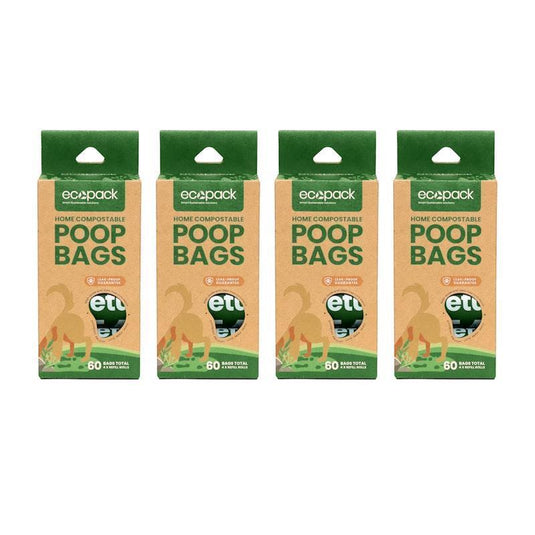 Ecopack Compostable Dog Poop Bags Bundle 4 Boxes/240 Bags