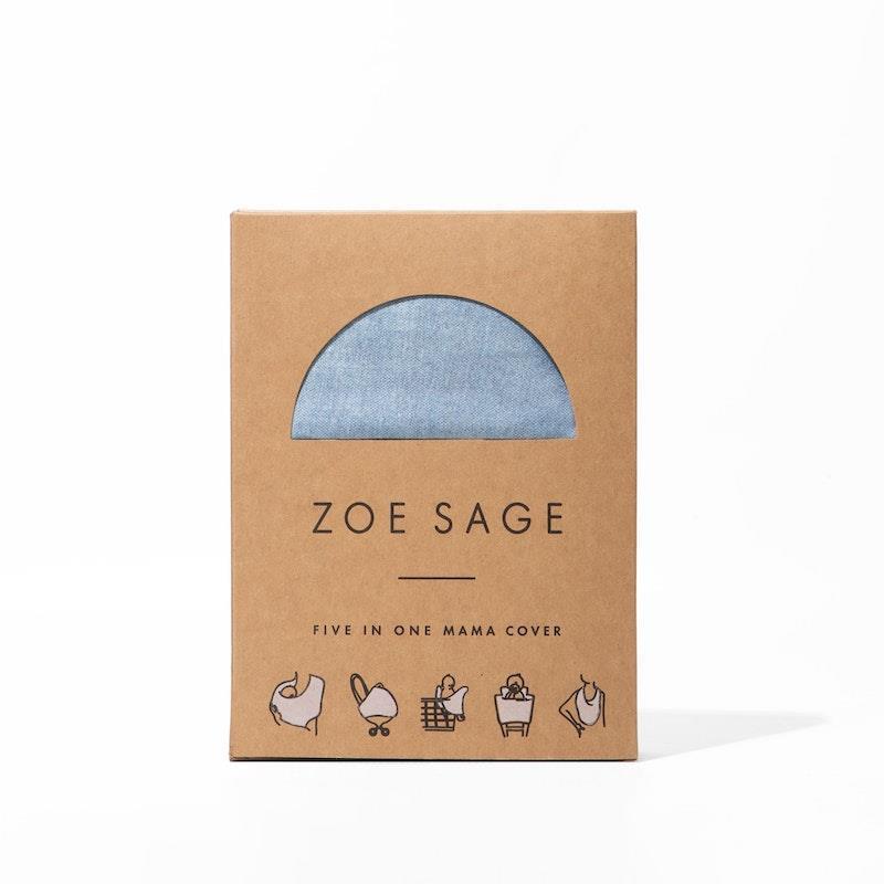Load image into Gallery viewer, Zoe Sage 5 in 1 Multi-Use Mama Cover Sea Blue 1pc
