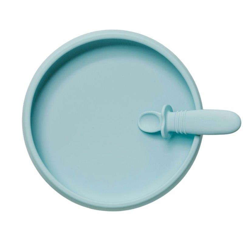 Load image into Gallery viewer, Starting Solids Australia Suckie Scoop Plate Blue Lemonade
